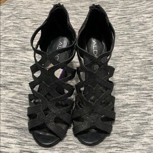 Black Aldo sequence heels